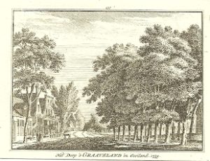 [GRAVELAND]. - Het Dorp 's Graaveland in Gooiland. 1739. HAEN, Abr. de & Hendrik SPILMAN