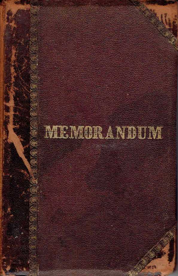 Manuscript album met favoriete uitspraken en gedichten opgeschreven door Marie van Hamel 's Jacob. [vanaf] 31 Mei 1883. MEMORANDUM