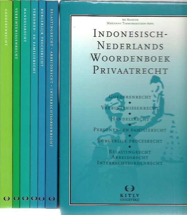 Indonesisch-Nederlands Woordenboek Privaatrecht. [6 volumes]. MASSIER, Ab & Marjanne TERMORSHUIZEN-ARTS