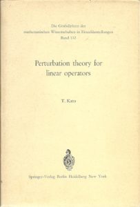 Perturbation theory for linear operators. KATO, T.