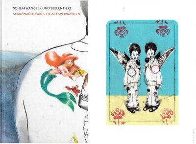 Rinke Nijburg - Playing Card Gemini [Print] + [Book] Schlafwandler und Seelentiere / Slaapwandelaars en Zielsverwanten. - Both book + print with signed dedication. NIJBURG, Rinke