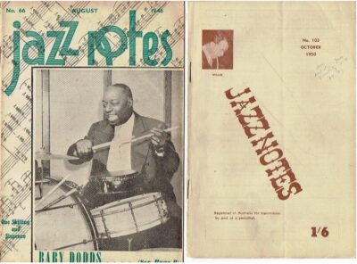 Jazz Notes - Australia's Magazine for the Lover of Hot Jazz - No. 66 August 1946 - 103 October 1950 [38 issues]. JAZZ - John W. RIPPIN