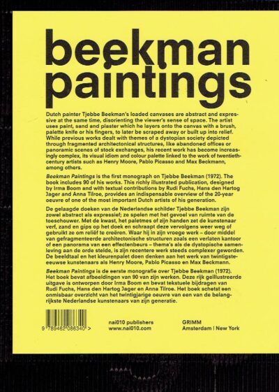 Beekman - Painting. - [Design: Irma Boom] - [New]. BEEKMAN, Tjebbe - Rudi FUCHS, Hans den HARTOG JAGER & Anna TILROE