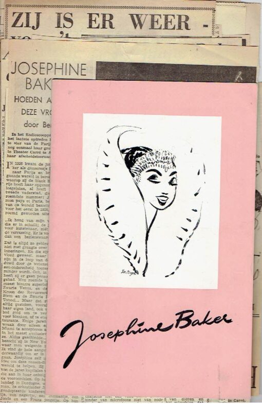 Josephine Baker - Wereld Afscheidstournée - Theater Carré Amsterdam - van 9 t/m 15 mei 1956. - Programma. - [met meer dan 20 krantenknipsels]. BAKER, Josephine - BANTZINGER