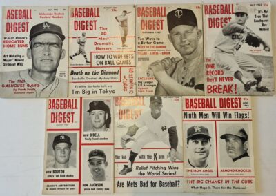 Baseball Digest [7 Issues]. July 1961, Aug.-Sept. 1962, July-Aug. 1963, Oct-Nov. 1963, June 1968 [BASEBALL]